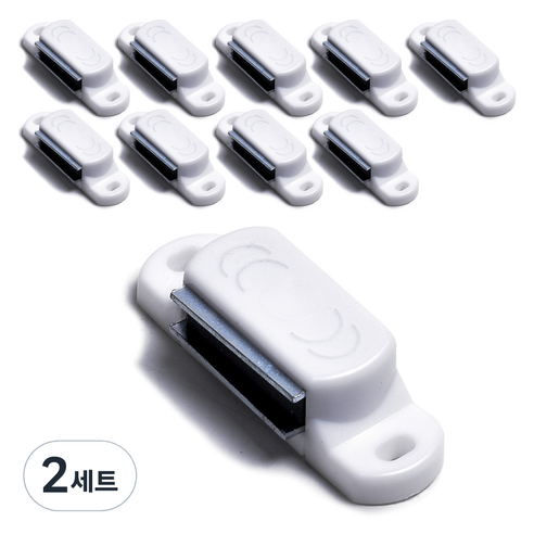 손잡이세상 PVC 자석 빠찌링10p+피스40p세트 화이트, 2세트
