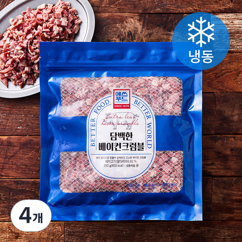에쓰푸드1976 담백한 베이컨크럼블 (냉동), 250g, 4개