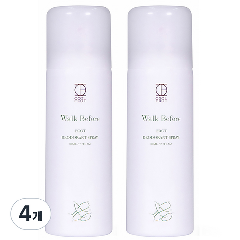 쿨풋 발냄새 풋스프레이 80ml, 4통