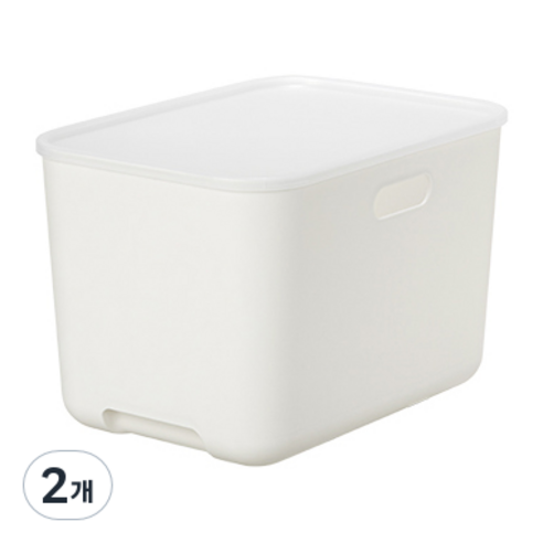리템 모도 스토리지 박스 18L, IVORY, 2개