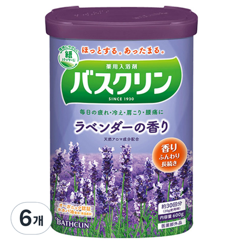 바스크린 입욕제 라벤더향, 600ml, 6개