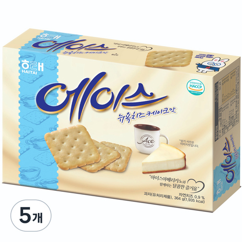 에이스 뉴욕치즈케이크맛, 364g, 5개