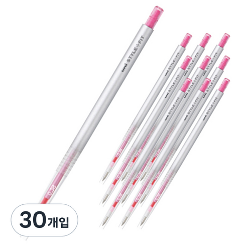 스타일핏 유니 단색펜 UMN-139 0.38mm, 로즈핑크, 30개입