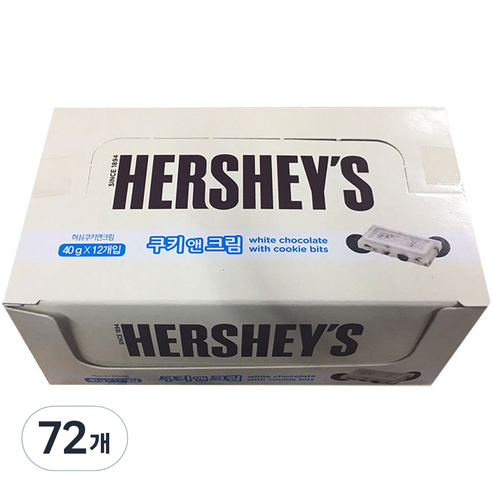 허쉬 쿠키 앤 크림, 40g, 72개