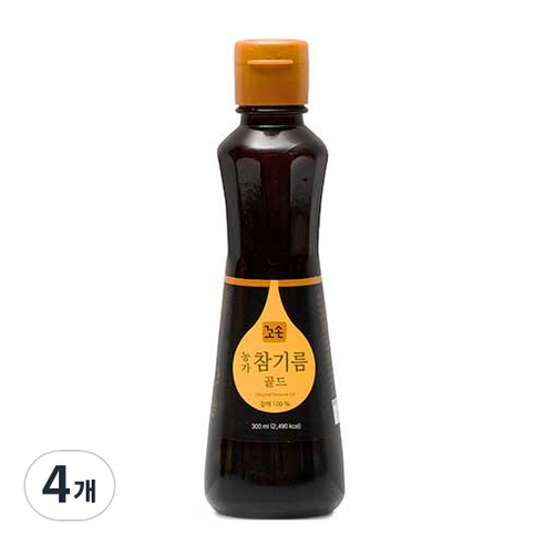 꼬손 농가 참기름, 300ml, 4개