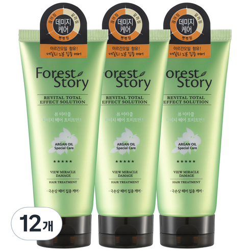 포레스트스토리 아르간오일 데미지 헤어 트리트먼트, 12개, 200ml