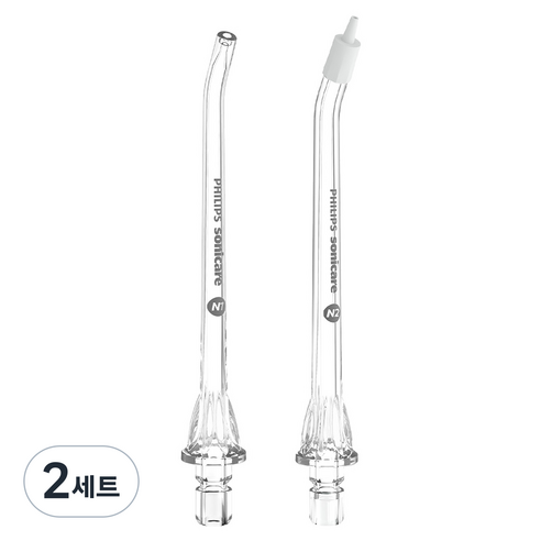 필립스 소닉케어 콤팩트플로서 전용 노즐 2종 세트, 2세트, HX3072/00