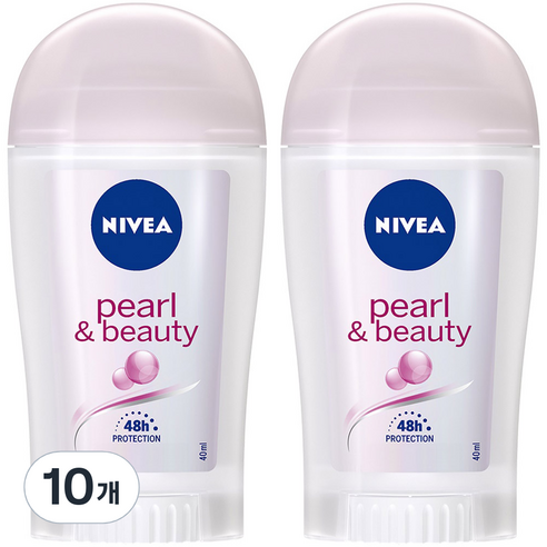 니베아 펄 앤 뷰티 데오드란트 스틱, 40ml, 10개