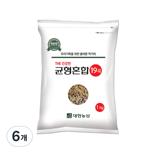 대한농산 THE 건강한 균형혼합 19곡, 1kg, 6개