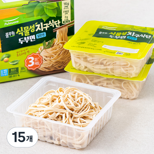 지구식단 풀무원 식물성 지구 식단 두부면 얇은면, 100g, 15개