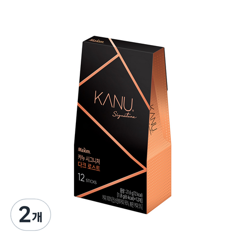 맥심 카누 시그니처 다크 로스트 원두커피믹스, 1.8g, 12개입, 2개
