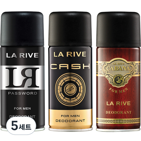 라리브 맨 데오드란트 캐쉬 150ml + 카바나 150ml + 패스워드 150ml, 5세트