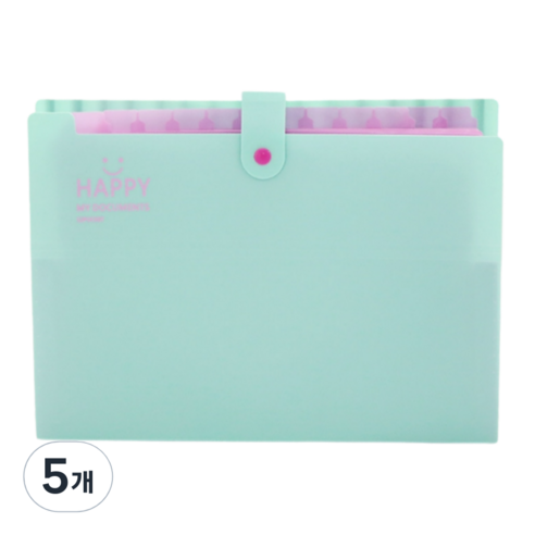 아베른 12칸 스마일 마카롱 바인더, 민트, 5개