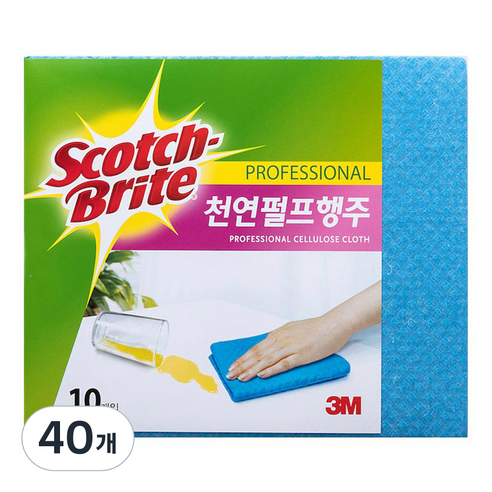 스카치브라이트 천연 펄프 행주, 40개