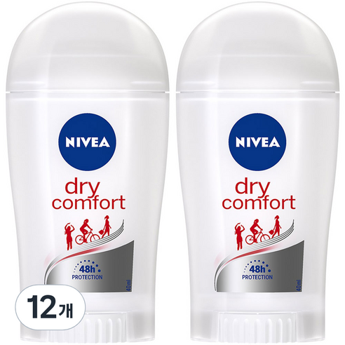 니베아 드라이 콤포트 스틱타입 데오드란트, 40ml, 12개