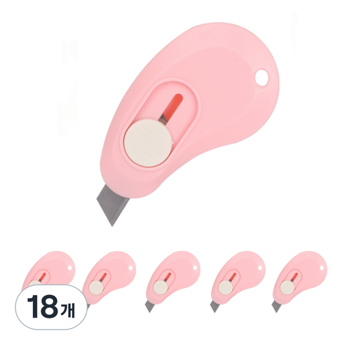 블랙트리 마카롱 언박싱칼 미니 커터칼, 핑크, 18개