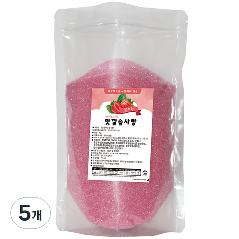 맛깔 솜사탕 설탕 딸기향, 1kg, 5개