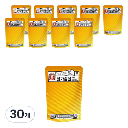 바로드숑 닭가슴살 큐브 오리지널, 100g, 30개