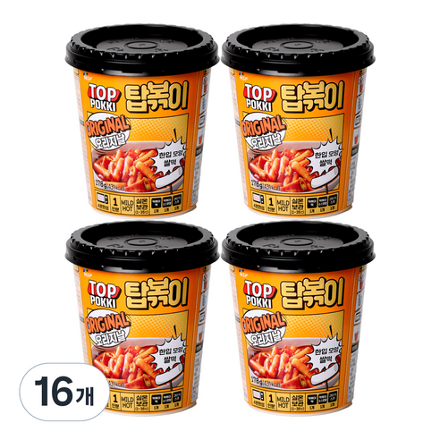 탑볶이 컵 오리지널, 178g, 16개