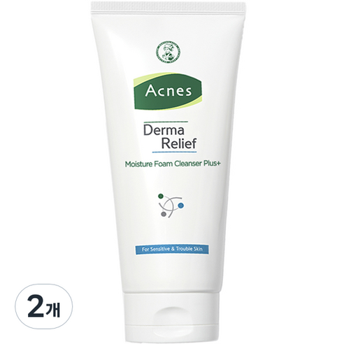 아크네스 더마릴리프 모이스처 폼 클렌저 플러스, 300ml, 2개