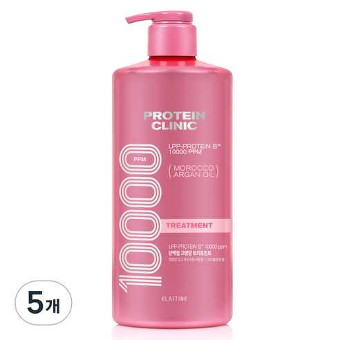 엘라스틴 프로틴 클리닉 10000 고영양 단백질 트리트먼트 피치블로썸향, 5개, 1L