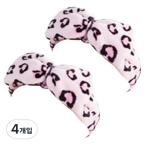 더자카 러블리 패턴 리본 머리띠, Y377LBBI234, 4개입