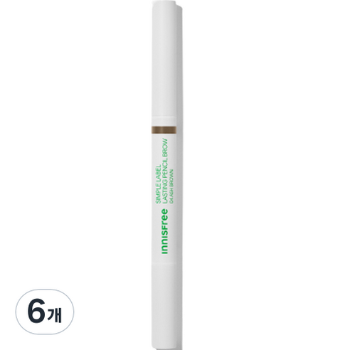 이니스프리 심플라벨 래스팅 펜슬 브로우 0.15g, 4 애쉬 브라운, 6개