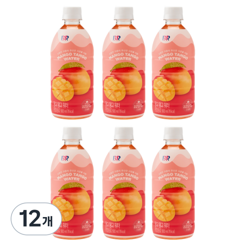 베스킨라빈스 망고탱고 워터 (저칼로리 유산균음료), 500ml, 48개