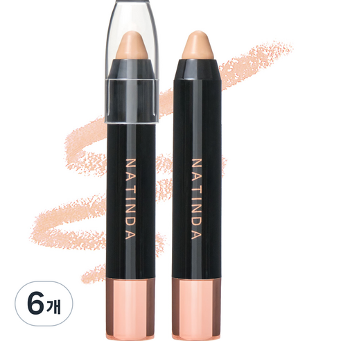 나틴다 아우라 퍼펙트 커버 컨실러 3.5g, 21호 라이트 베이지, 6개