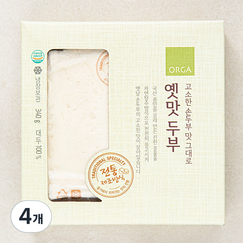 ORGA 옛맛 두부, 4개, 340g