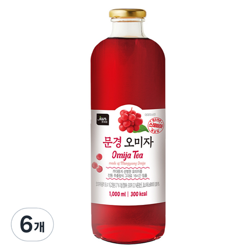 호재준 문경 오미자차, 1L, 6개