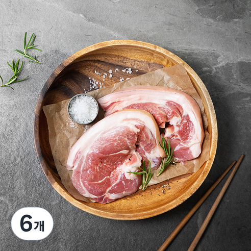 몬트락 제주 흑돼지 앞다리 구이용 (냉장), 600g, 6개