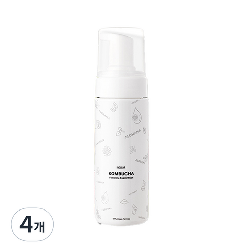인클리어 콤부차 페미닌 폼워시 비건 여성청결제 촉촉한타입, 150ml, 4개