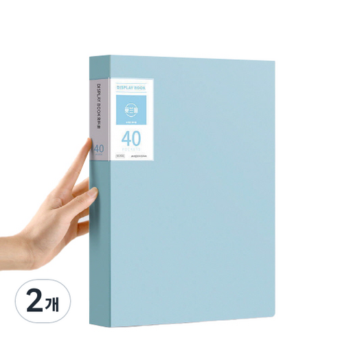 서류정리 A4 클리어파일 블루 40매, 2개