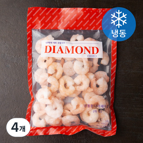 다이아몬드새우 흰다리 자숙 새우살 39~47미 (냉동), 200g, 4개