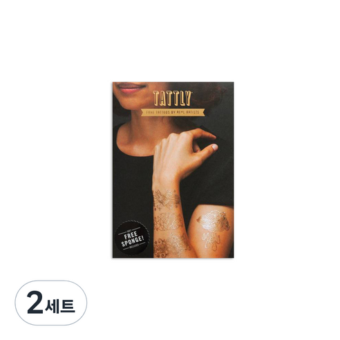 태틀리 타투 스티커 8종 세트, 래디언트 메탈릭, 2세트