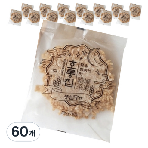 풍심당 현미 누룽지 호롱칩, 60개, 17g
