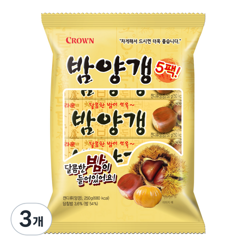 밤양갱 5p, 250g, 3개