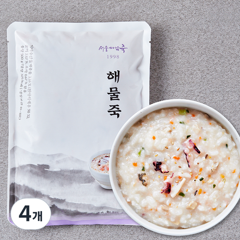서울마님죽 해물죽, 500g, 4개