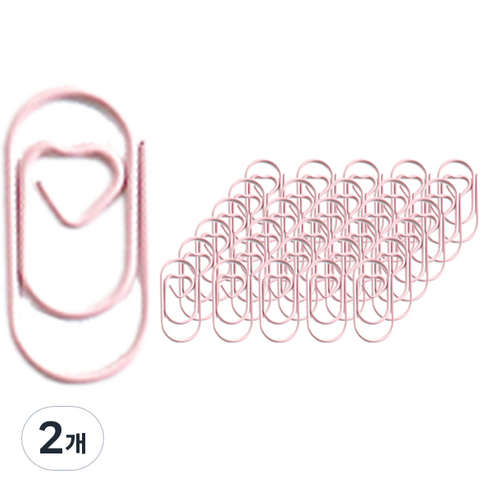 마켓감성 작은 하트 클립 핑크, 50개입, 2개