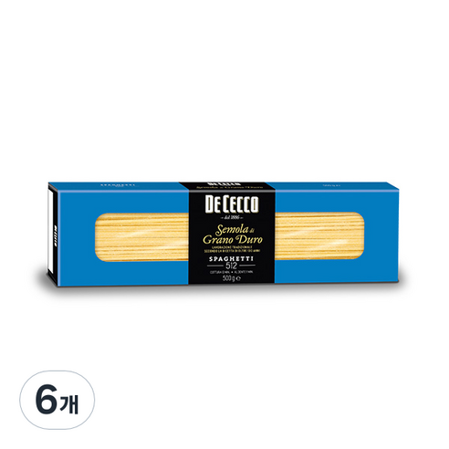 데체코 구르메 스파게티, 6개, 500g x 6개, 500g