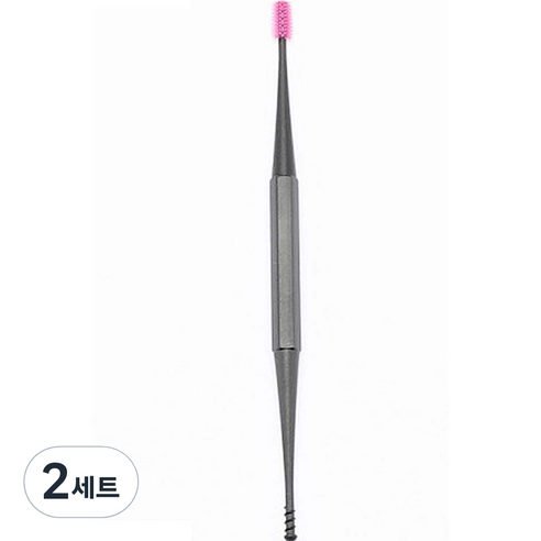 봄봄리빙 실리콘 듀얼팁 귀청소 귀이개 블랙 + 핑크 세트, 2세트