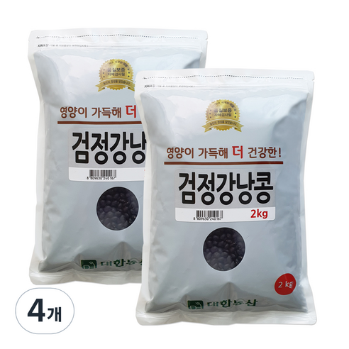대한농산 검정강낭콩, 2kg, 4개