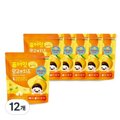 내이브로 퓨어잇 동결건조 치즈 큐브 간식, 16g, 12개, 망고엔치즈