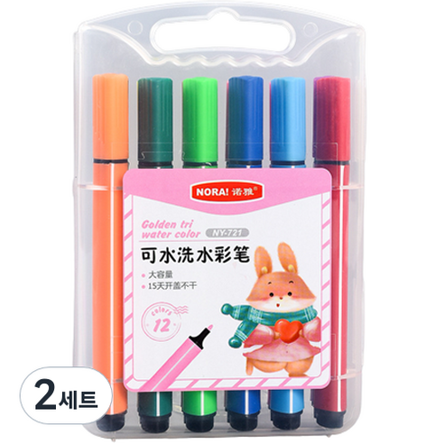 오션 리브 수성 마카펜, 12색, 2세트