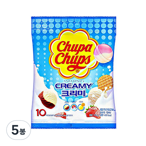 츄파춥스 크리미 11g x 10개입, 110g, 5봉