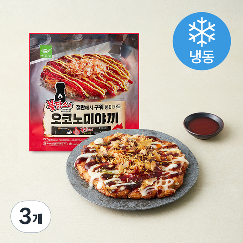 [로켓프레시] 사옹원 불닭소스 오코노미야키 (냉동), 277g, 3개