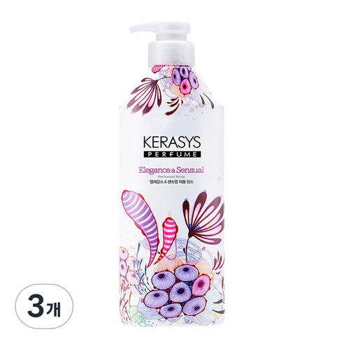 케라시스 퍼퓸 린스 엘레강스 앤 센슈얼, 3개, 980ml