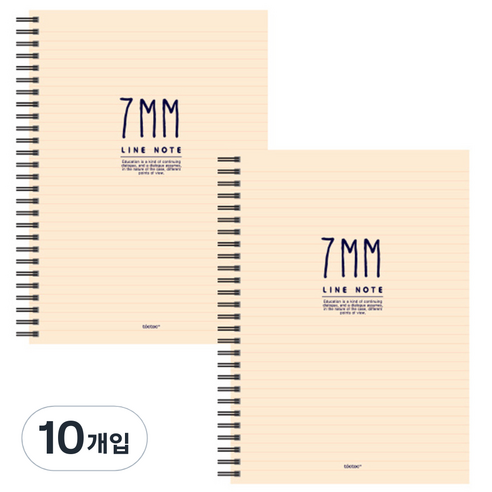 톡톡팬시 7mm라인 스프링노트, 아이보리, 10개입