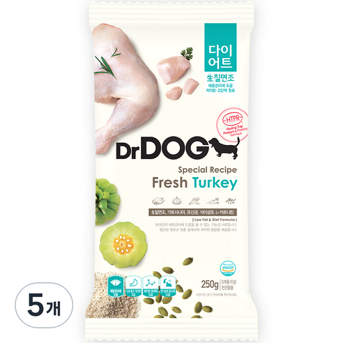 닥터독 전연령 다이어트 건식사료, 250g, 5개